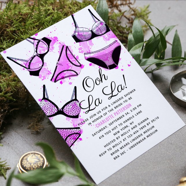 Invitation Lingerie Fête des mariées Panty Bachelorette (Créateur téléchargé)