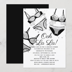 Invitation Lingerie Fête des mariées Panty Bachelorette
