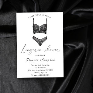Invitation Lingerie Mariage Black Ooh La La