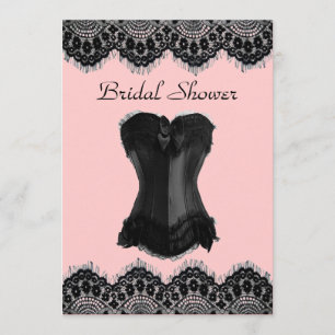 Invitation Lingerie partie vintage corset nuptiale douche inv