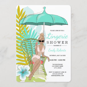 Invitation Lingerie Shower Blonde Bride
