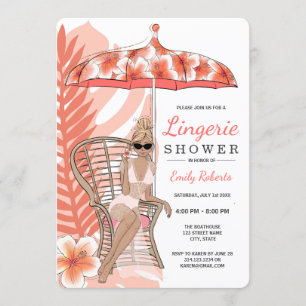 Invitation Lingerie Shower Blonde Bride