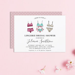 Invitation Lingerie Shower de Mariage