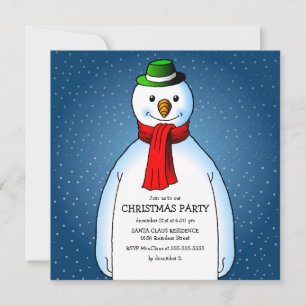 Invitation L'invitation à la fête de Noël du bonhomme de neig