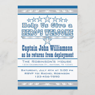 Invitation L'invitation à la maison bienvenue du héros de