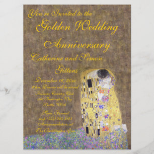 Invitation L'invitation d'anniversaire de mariage doré "Le Ba