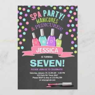Invitation L'invitation d'anniversaire de spa Manicures la