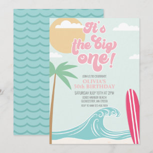 Invitation L'invitation d'anniversaire The Big One Pink Beach