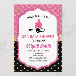 Invitation L'invitation de baby shower de spa choient la