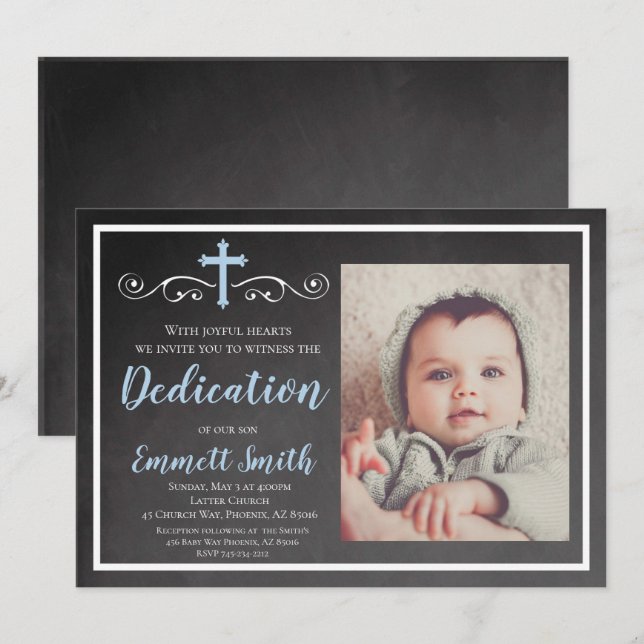 Invitation L'invitation de dévouement, tableau, garçon, (Devant / Derrière)