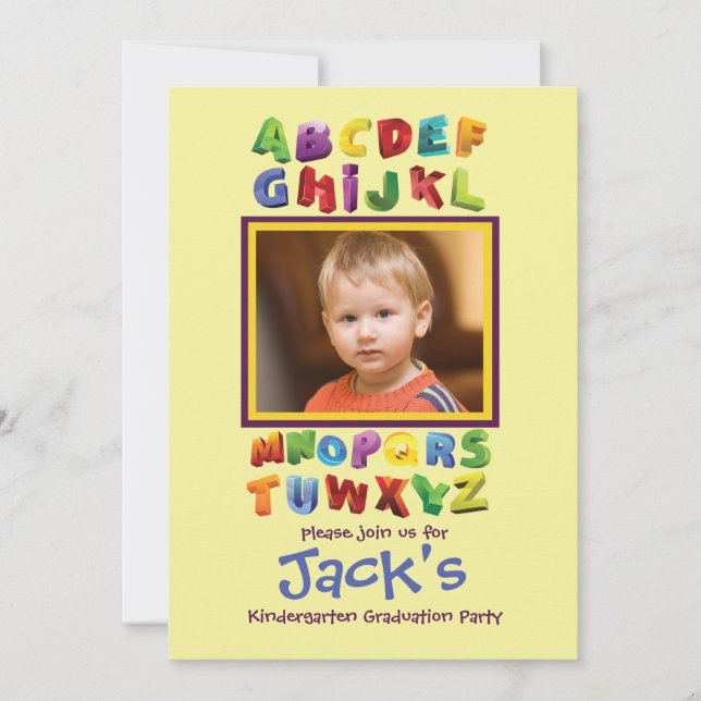 Invitation L'invitation de la photo d'ABC (Devant)