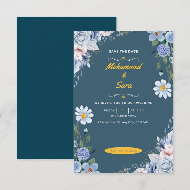 Invitation L'invitation de mariage (Devant / Derrière)