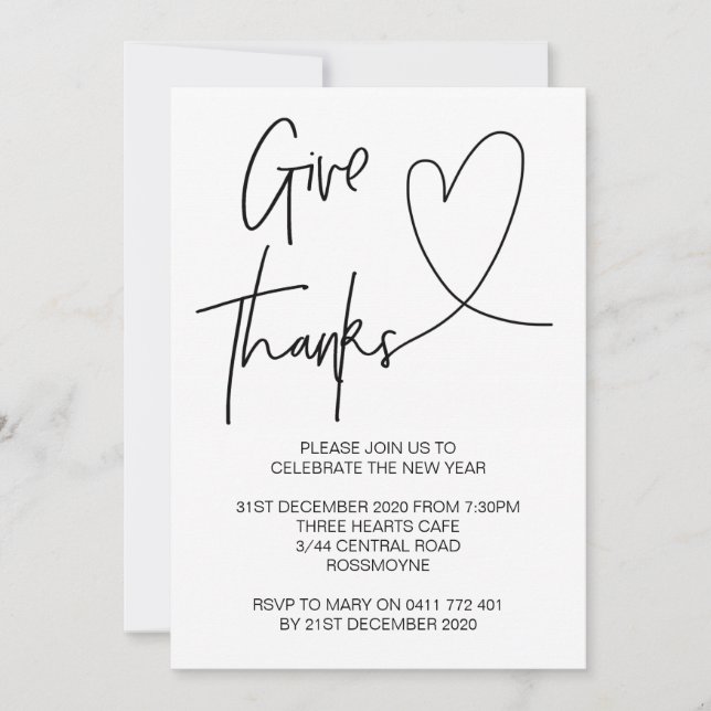 Invitation L'invitation de partie de thanksgiving donnent (Devant)