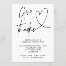 L'invitation de partie de thanksgiving donnent