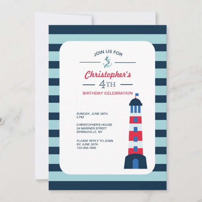 Invitation L'invitation du phare (Devant)