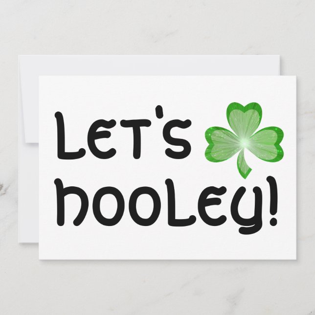 Invitation L'invitation du Shamrock "Let's Hooley" blanc (Devant)