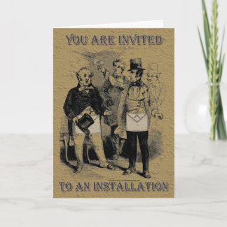 Invitation L'invitation maçonnique d'installation