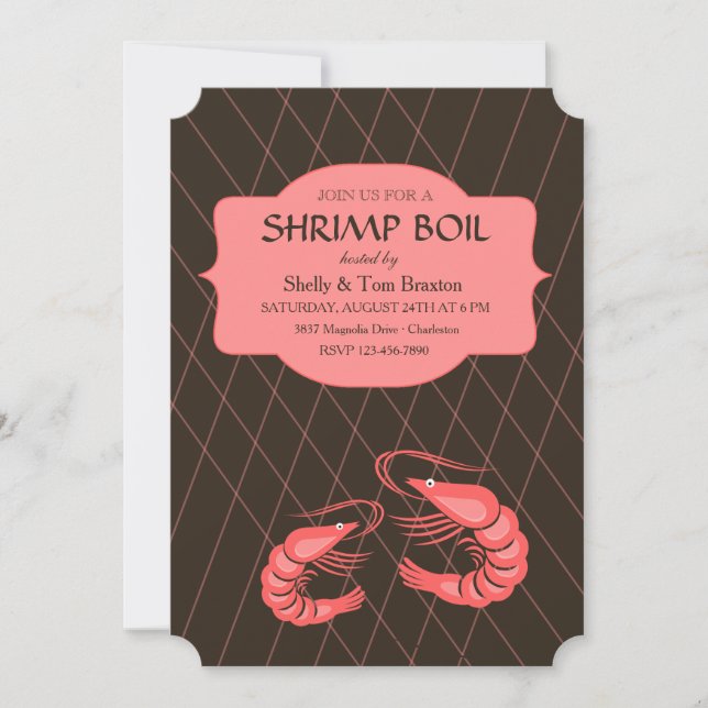 Invitation L'invitation nette du pêcheur (Devant)