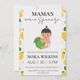 Invitation L'invitation principale de Mama au baby shower d'a