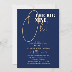 Invitation L'invitation surprise de 90 ans bleu