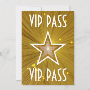 Invitation L'invitation VIP PASS de Gold Star blanc