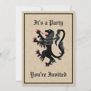 Invitation Lion Rampant Sable
