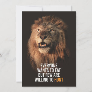 Invitation Lion Voulant Réussir