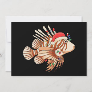 Invitation Lionfish Chapeau de Père Noël Lumières de Noël Noë