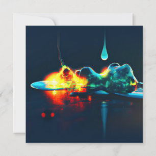 Invitation Liquide Luminescent qui Dégouline