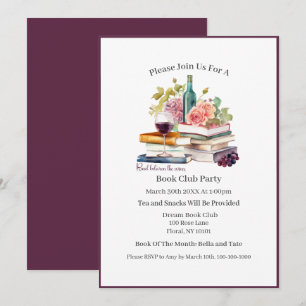 Invitation Lire entre les vins, Club de lecture