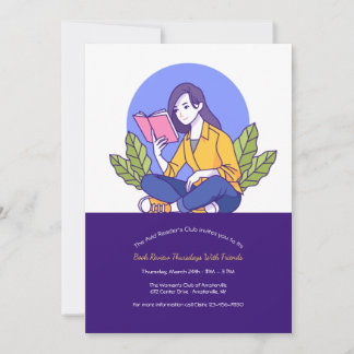Invitation Lire un livre - Club du livre