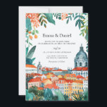 Invitation Lisbonne Portugal Destination européenne Mariage<br><div class="desc">Lisbonne Portugal Destination européenne Mariage Paysage Invitation. Vous pouvez modifier toutes les polices et le texte.</div>