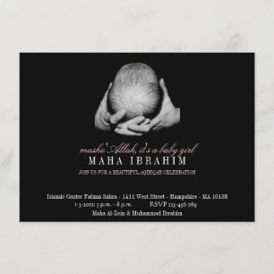 Invitation L'Islam noir islamique de cru de fille de photo
