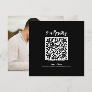 Invitation Liste de mariage moderne minimale scannable par co