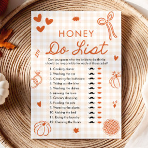 Invitation Liste de mariage Orange Fall Honey pour jeu de Bab