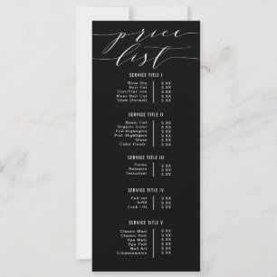 Invitation Liste de prix du salon de calligraphie moderne noi