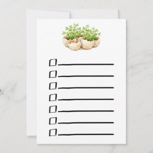 Invitation Liste De Tâches Pour Plants De Semis
