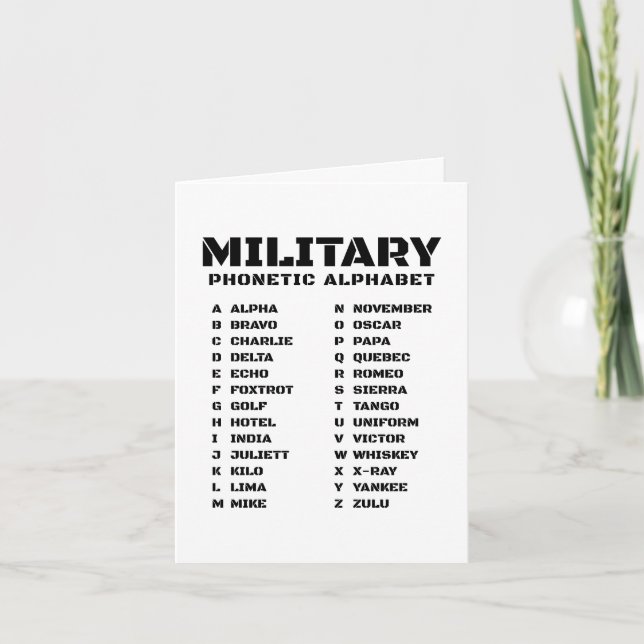 Invitation Liste militaire alphabétique (Devant)