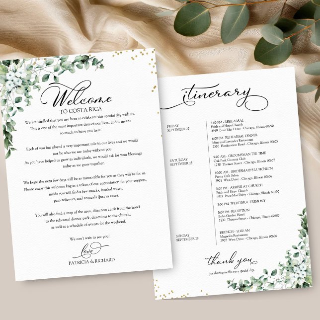 Invitation L'Itinéraire Mariage Du Week-End Pour Les Clients  (Créateur téléchargé)