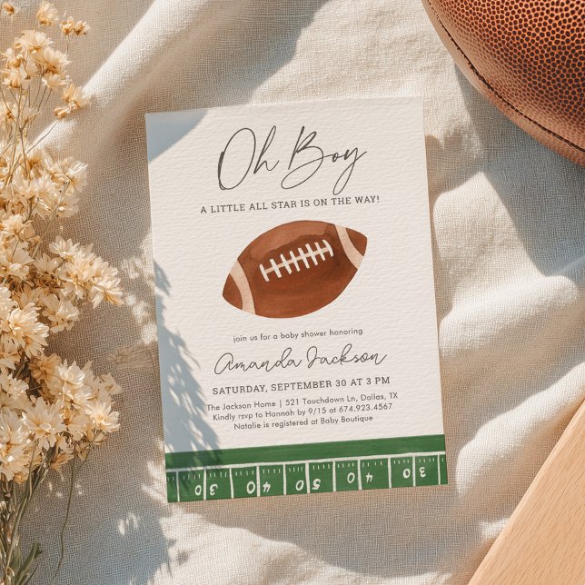Invitation Little All Star Football Baby shower (Créateur téléchargé)
