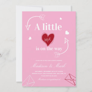 Invitation Little Amor est en route Doodles Baby Shower
