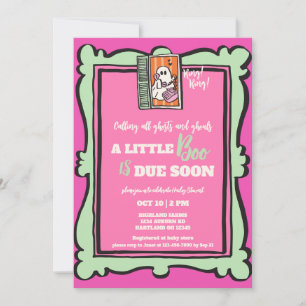 Invitation Little Boo Appelle tous les Baby showers Fantômes
