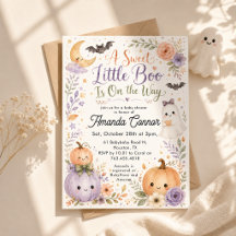 Little Boo arrive bientôt Baby Shower Halloween 