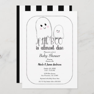 Invitation Little BOO Due Ghost Baby shower d'Halloween