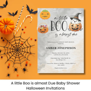 Invitation Little Boo est presque dû Baby shower d'Halloween