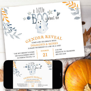Invitation Little Boo est presque due Halloween Genre Revela
