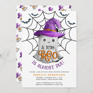 Invitation Little BOO fantôme et web baby shower Halloween