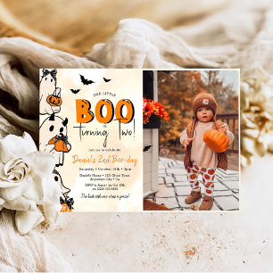 Invitation Little Boo Halloween 2e anniversaire Photo
