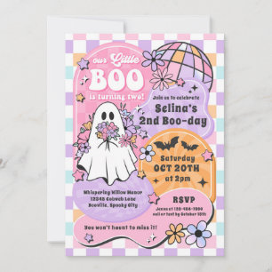 Invitation Little Boo Halloween Super Fantôme 2e anniversaire