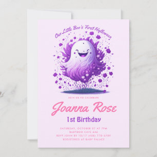 Invitation Little Boo Premier Halloween Baby Anniversaire